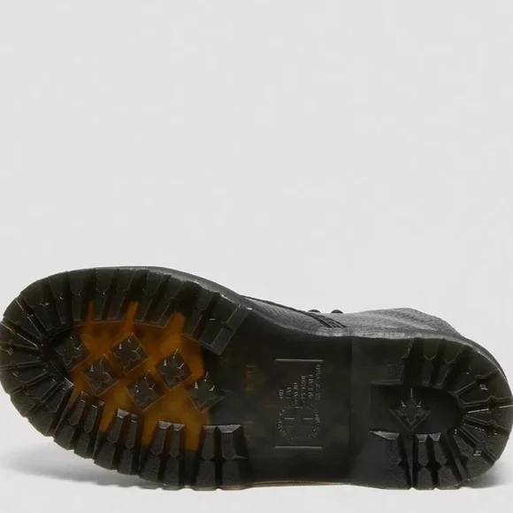 Dr. Marten Milled Nappa Leather Platform Boots - Picture 4 of 6